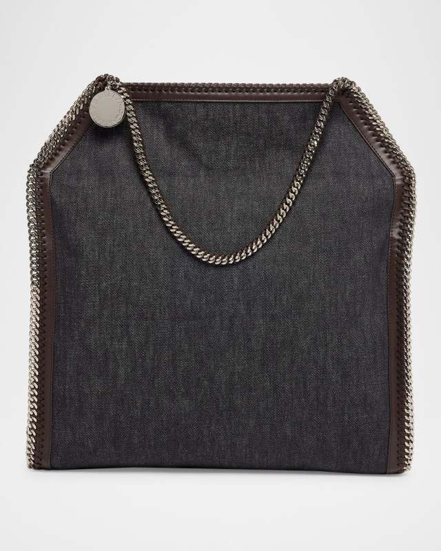 Falabella Babybella Denim Wash and Alter Mat Top Handle Bag